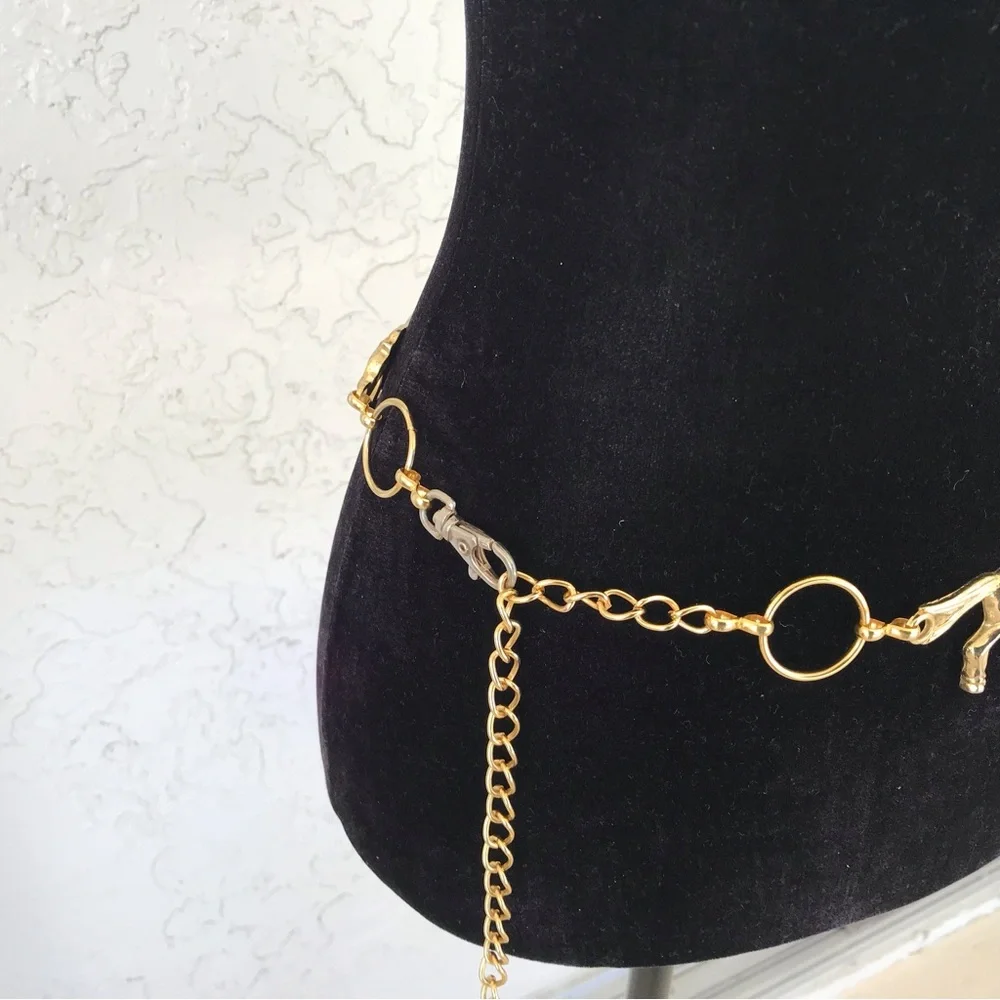 Vintage Anne Klein Running Horse Links Belt - Picture 5 of 5